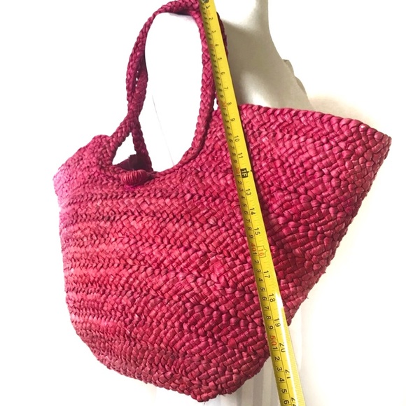 San Diego Hat Co pink woven bag great condition - Picture 1 of 6